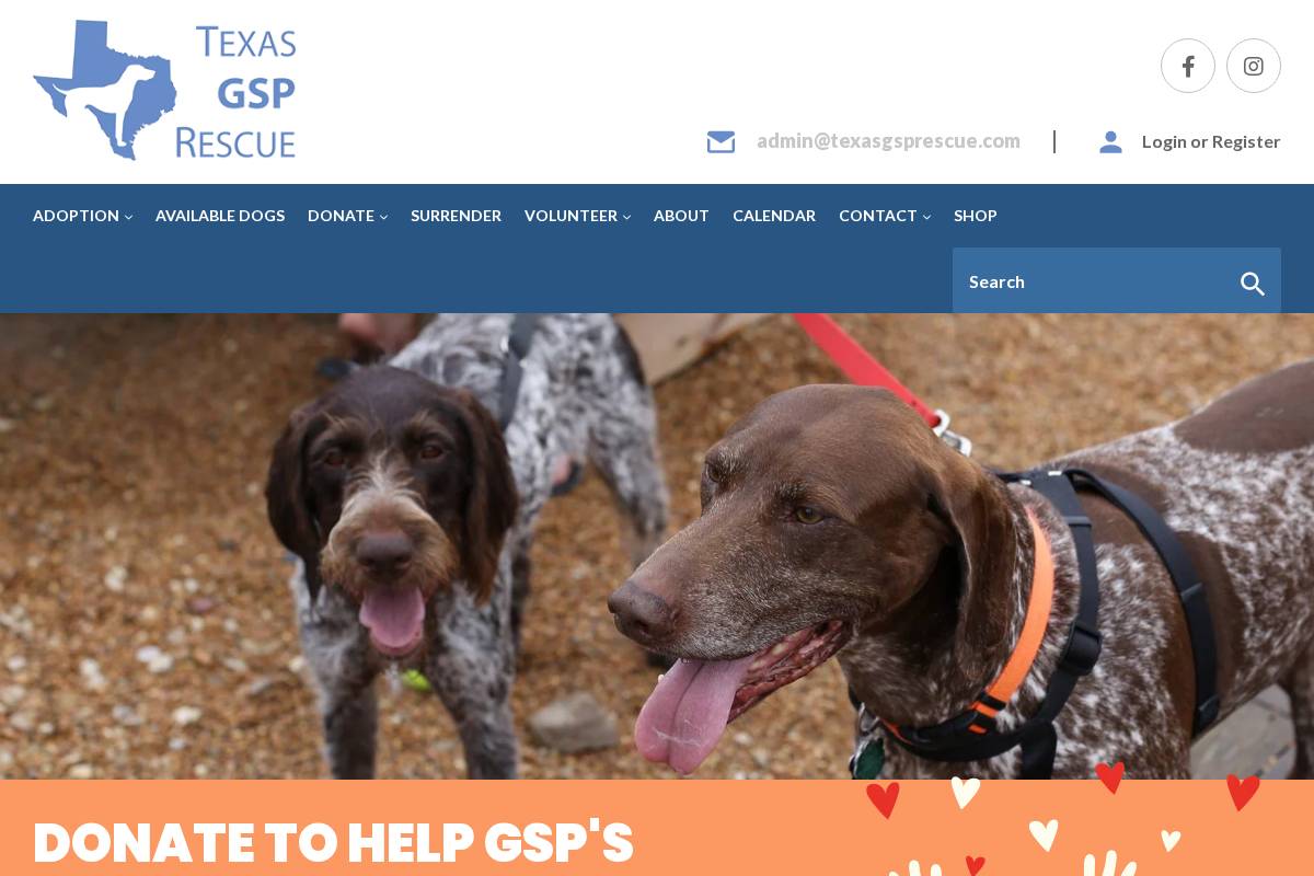 texasgsprescue.com homepage screenshot