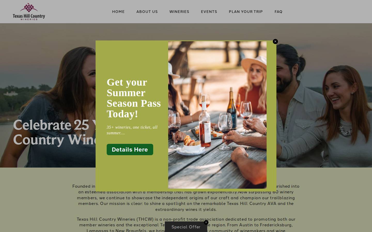 texashillcountrywineries.org homepage screenshot
