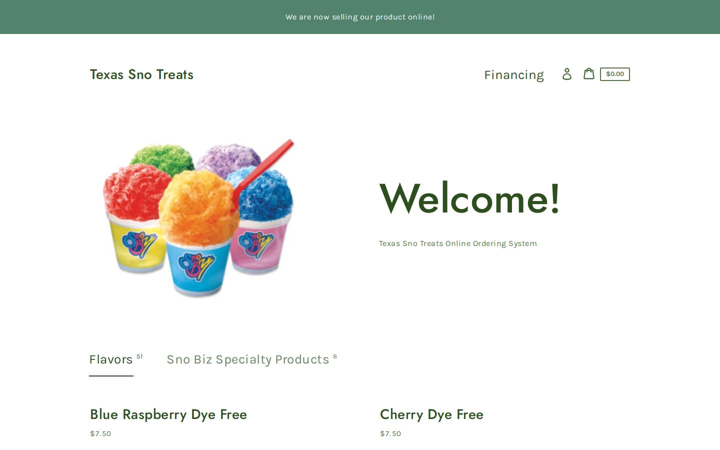 texassnotreats.com homepage screenshot