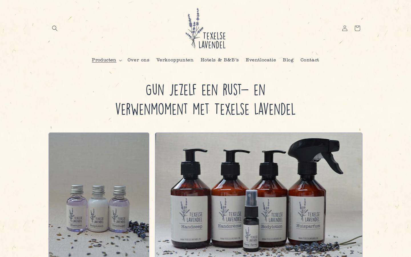 texelselavendel.nl homepage screenshot