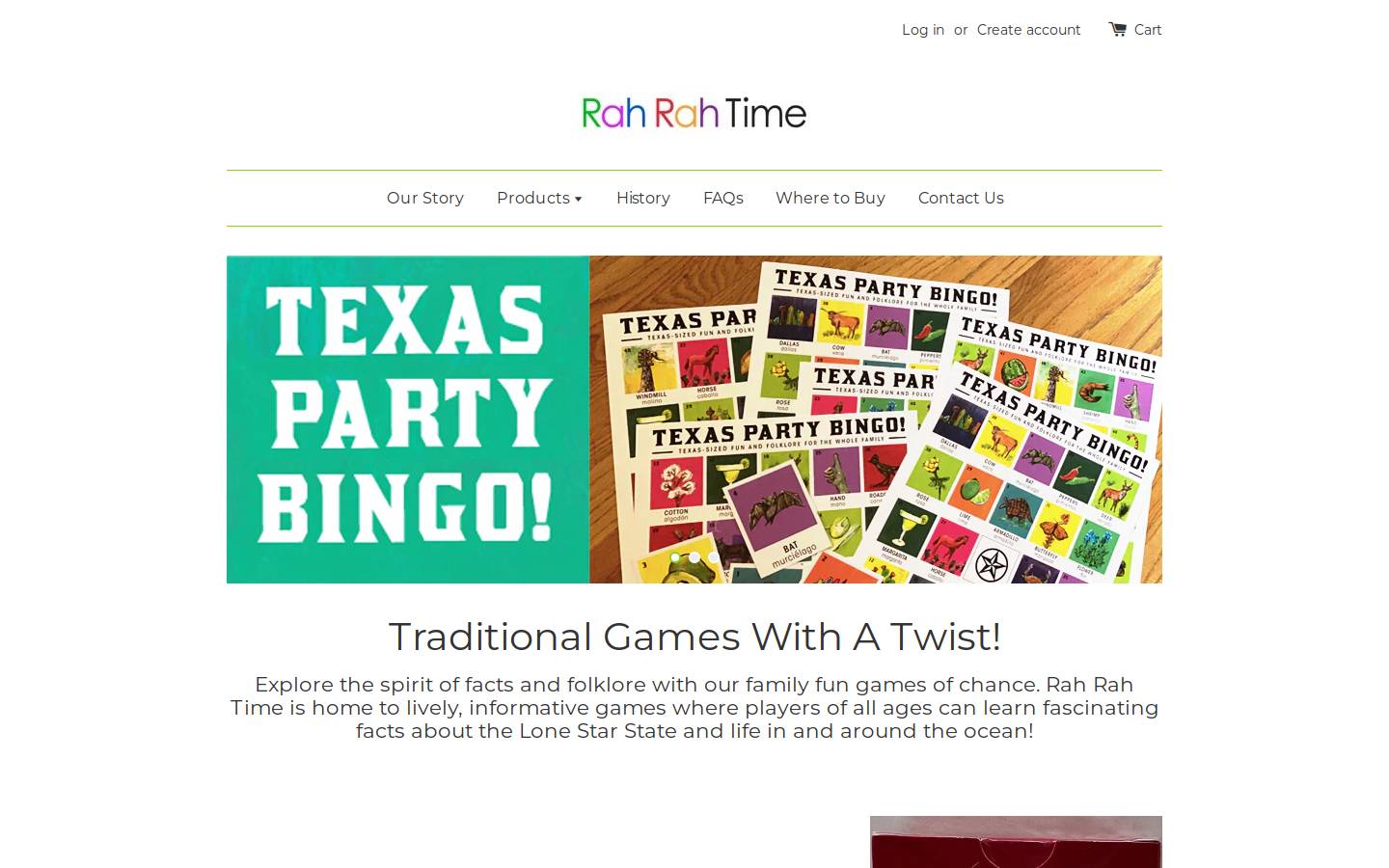 texpartybingo.com homepage screenshot