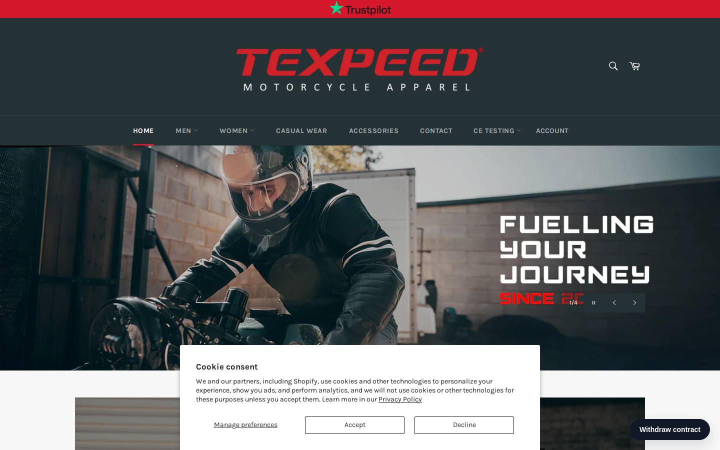 Texpeed homepage screenshot
