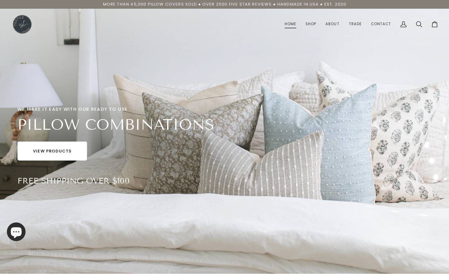 textileishdesigns.com homepage screenshot