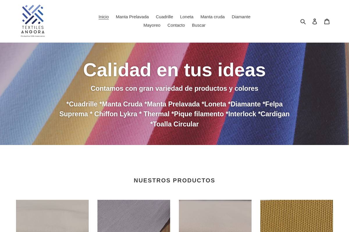 textilesangora.com homepage screenshot