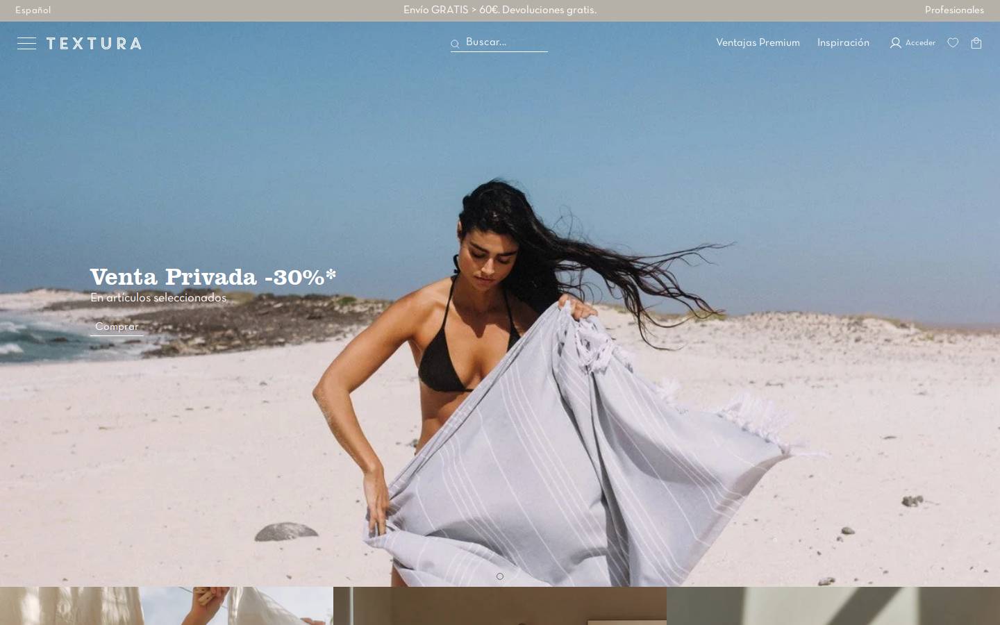 Textura Interiors homepage screenshot