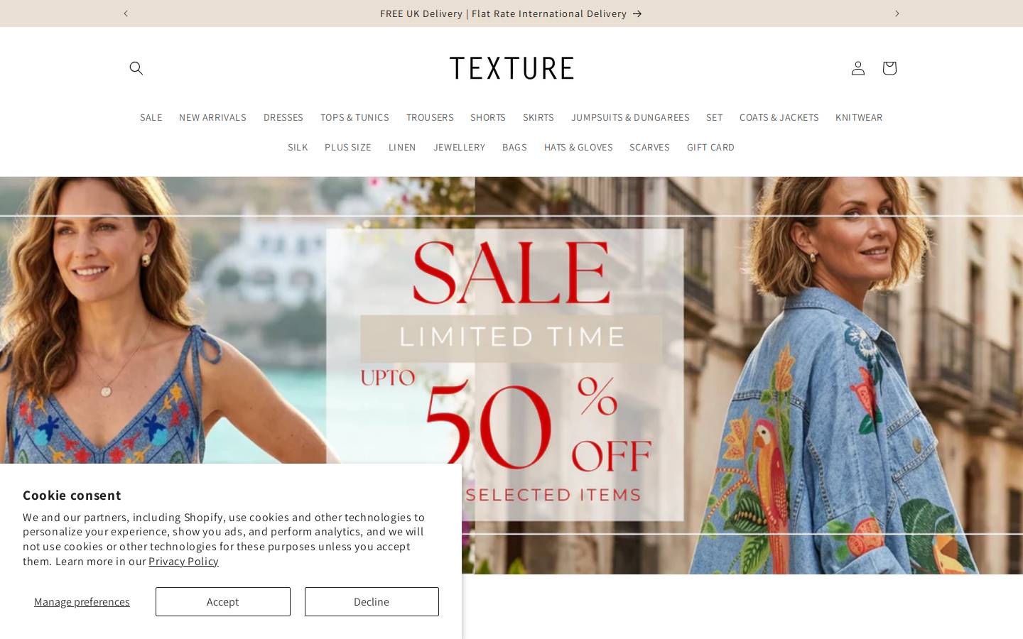 Texture homepage screenshot