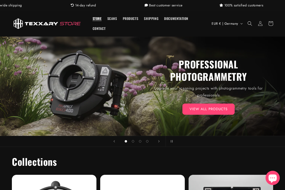 Texxary homepage screenshot