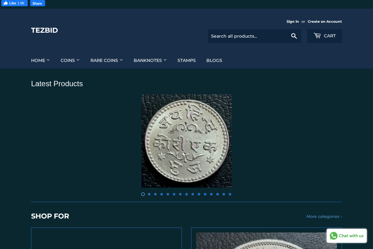 tezbid.com homepage screenshot