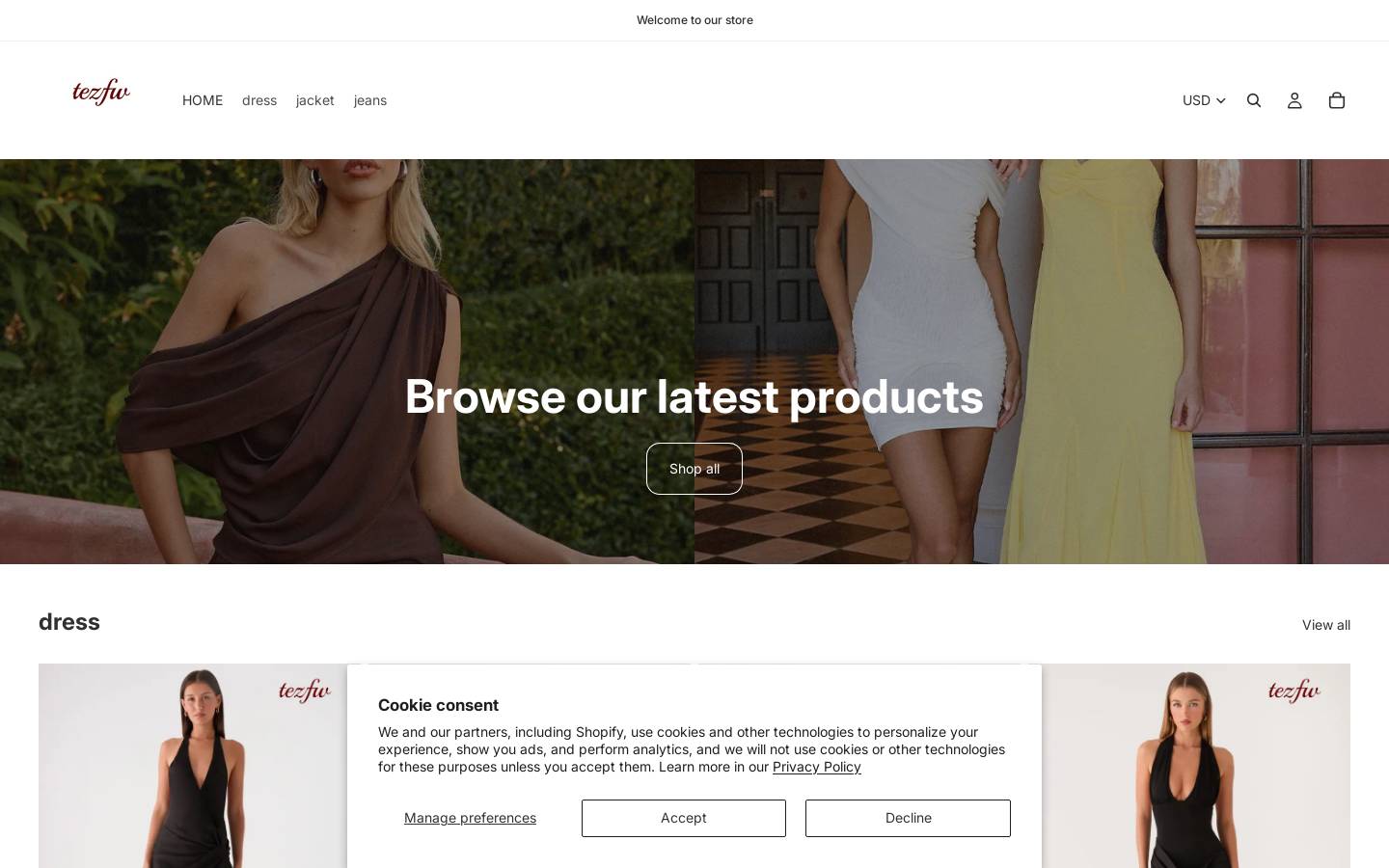 tezfw.com homepage screenshot