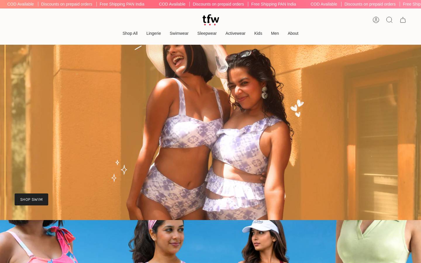 tfwwoman.com homepage screenshot