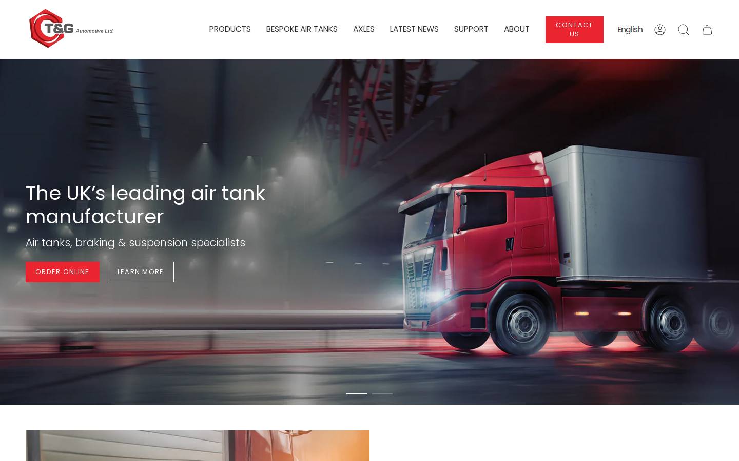 tg-automotive.com homepage screenshot