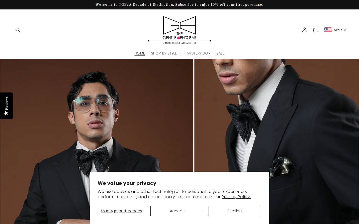 tgentlemensbar.com homepage screenshot