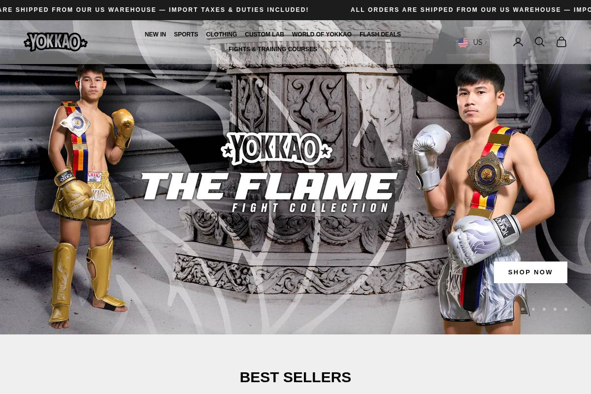 th.yokkao.com homepage screenshot
