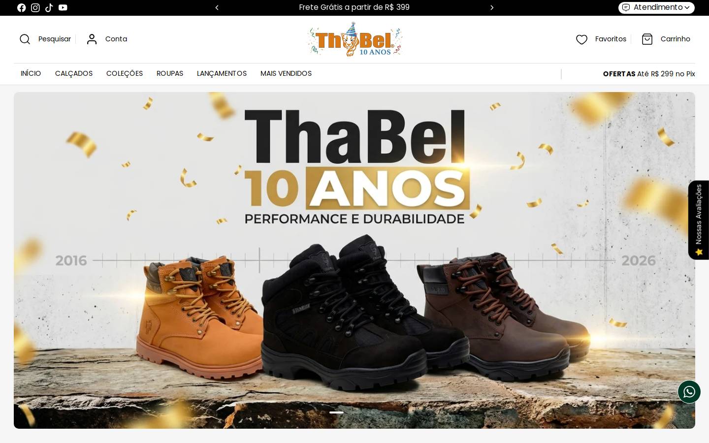 thabel.com.br homepage screenshot