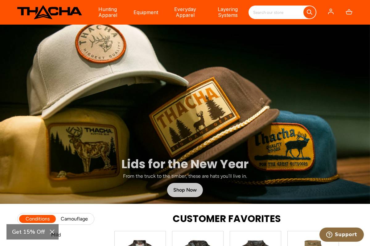 thachagear.com homepage screenshot