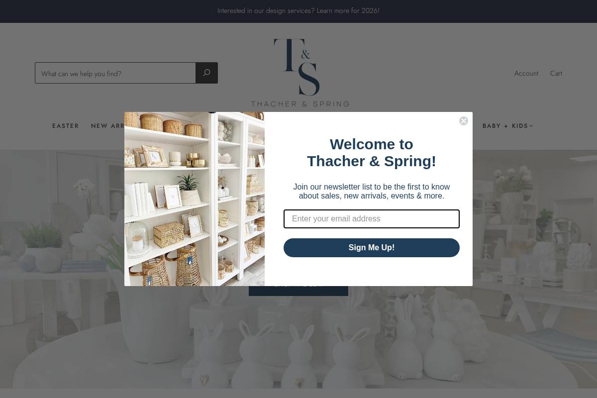 Thacher & Spring homepage screenshot