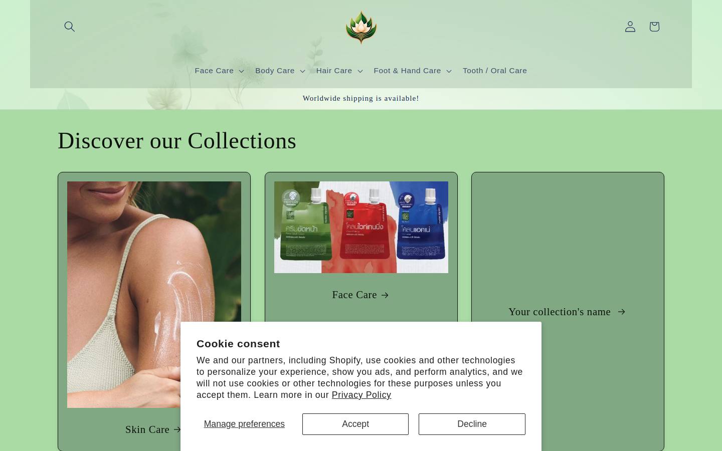 thaicharmbeauty.com homepage screenshot