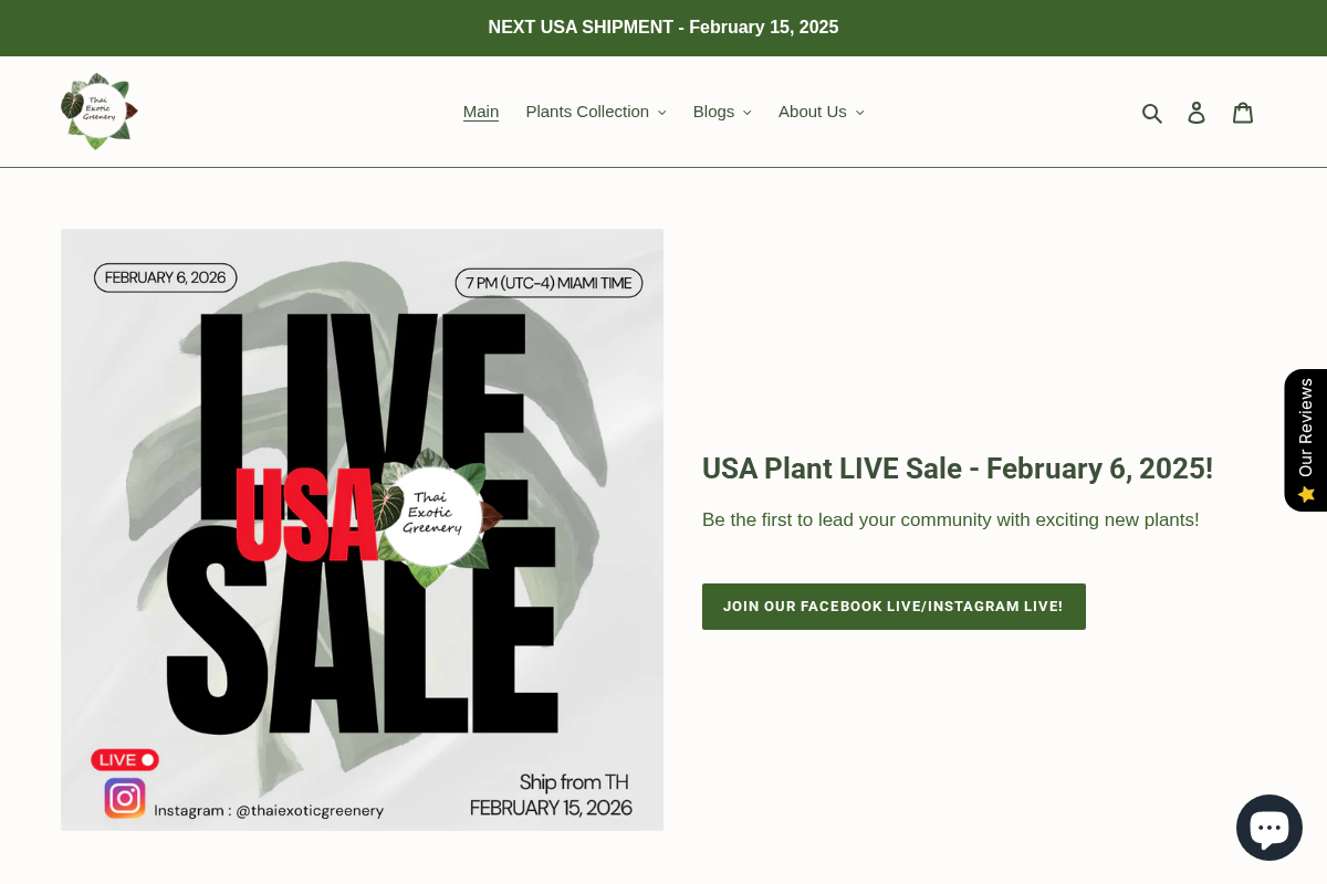 Thai Exotic Greenery homepage screenshot