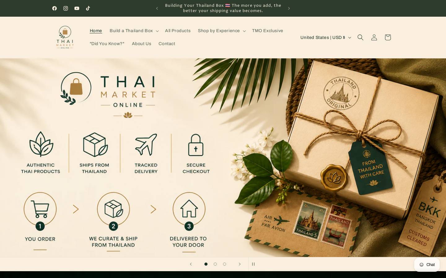 thaimarketonline.com homepage screenshot