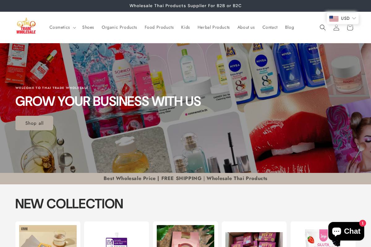 thaitradewholesale.com homepage screenshot