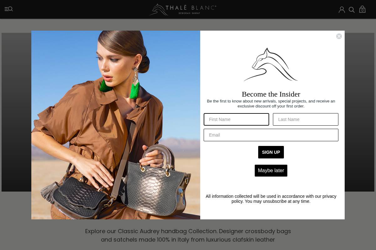 thaleblanc.com homepage screenshot