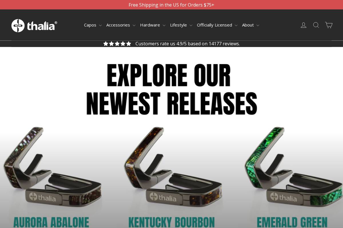 Thalia Capos & Picks homepage screenshot