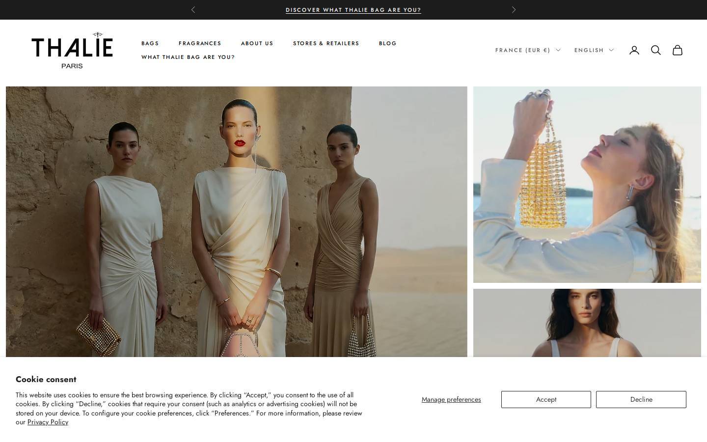 Thalie Paris homepage screenshot