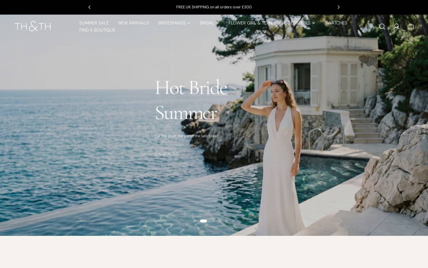 TH&TH Bridesmaids homepage screenshot