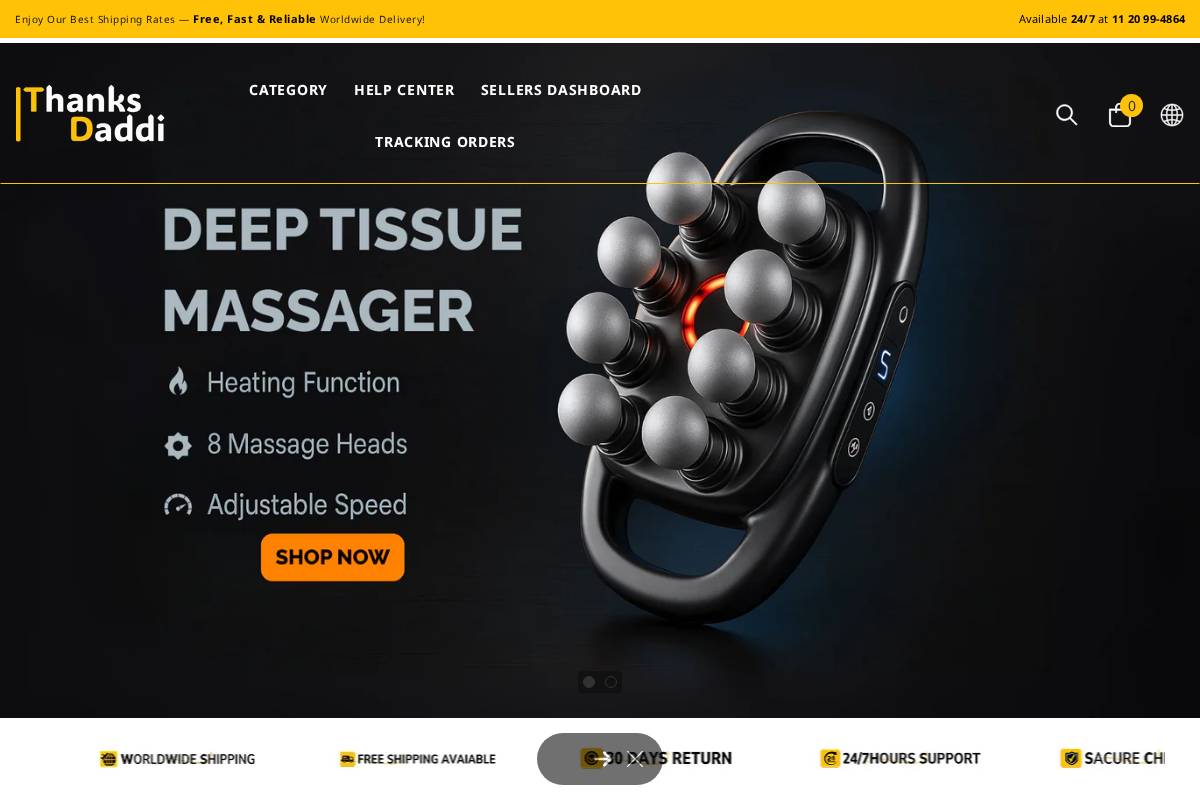 thanksdaddi.com homepage screenshot