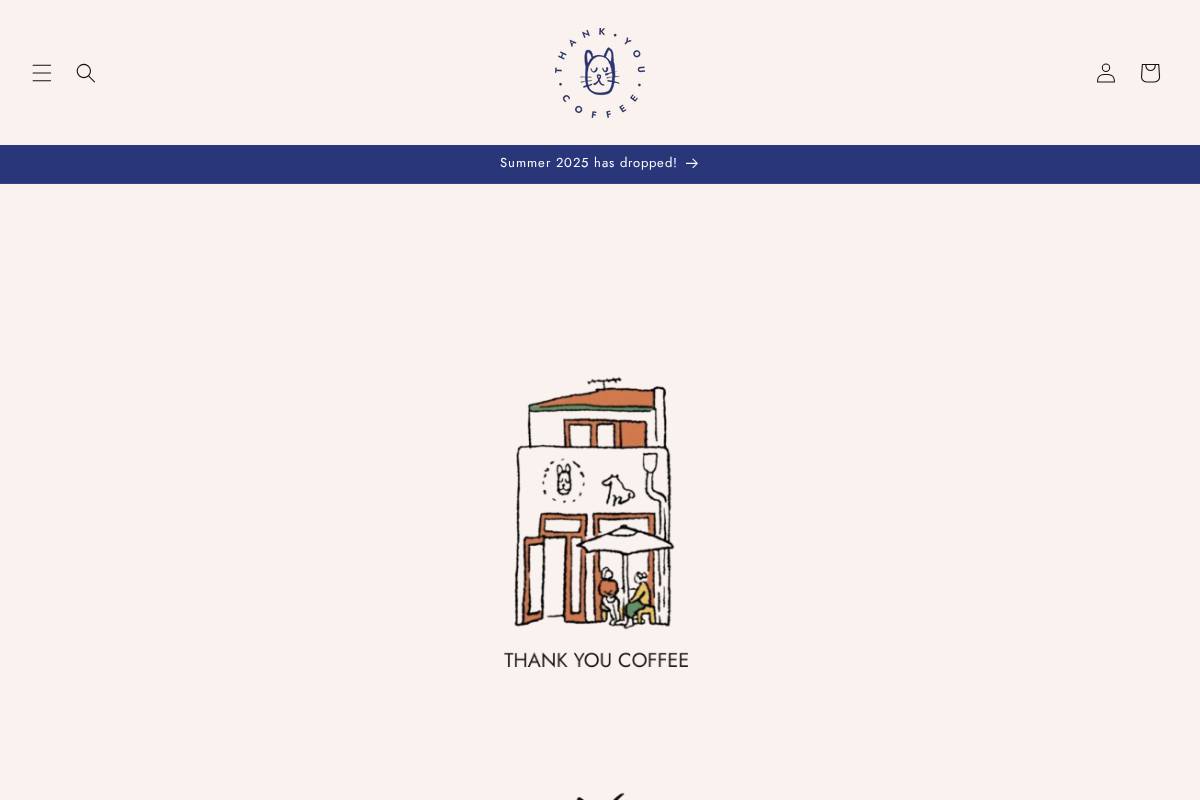 thankyoucoffee.com homepage screenshot