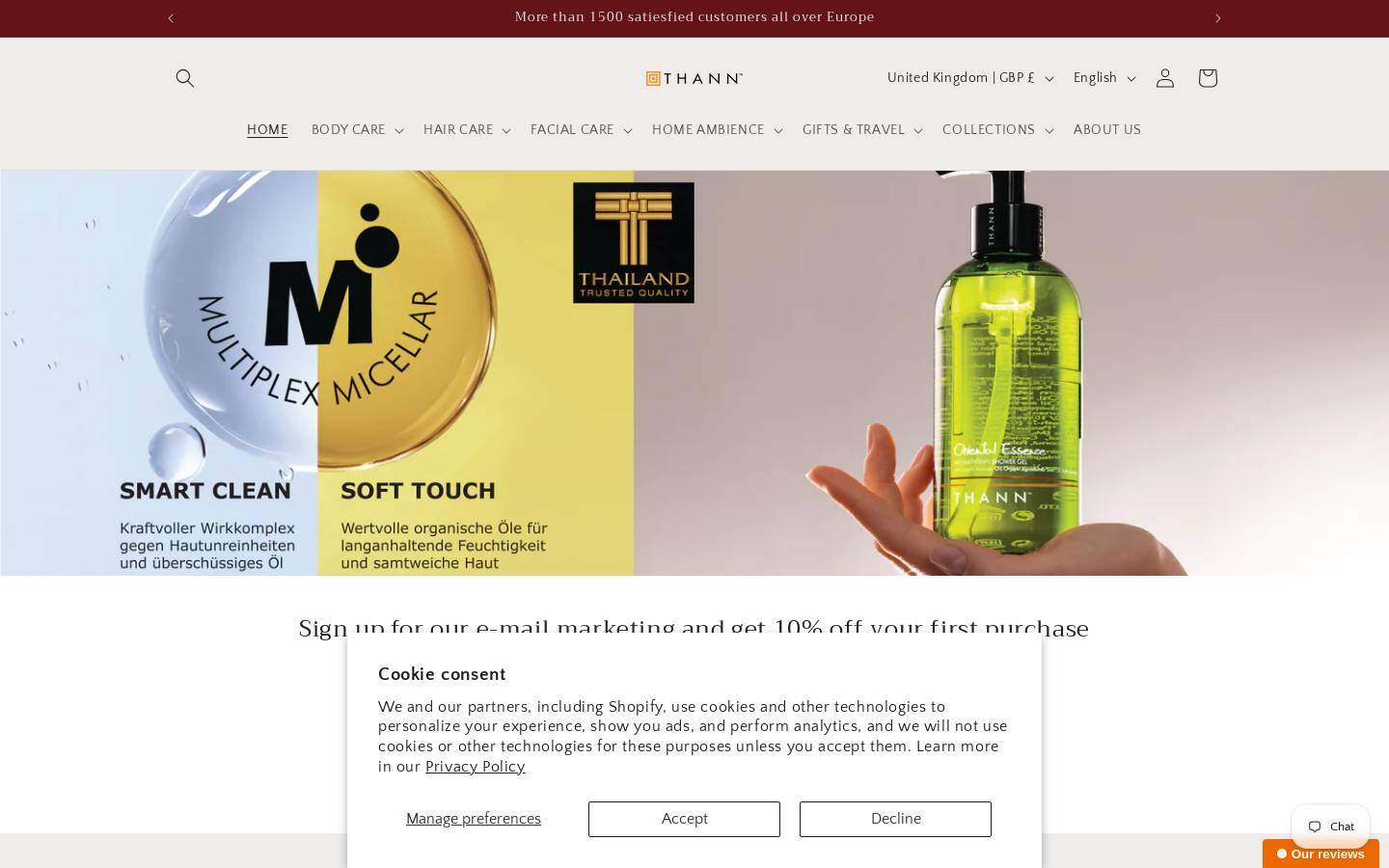thann-germany.com homepage screenshot