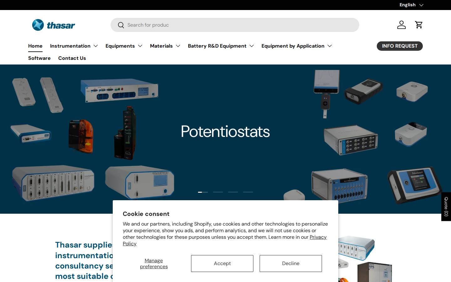 thasar.com homepage screenshot
