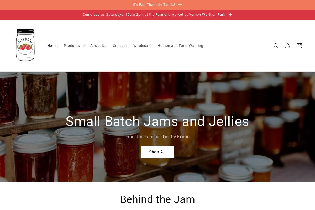 Thatchbatches homepage screenshot