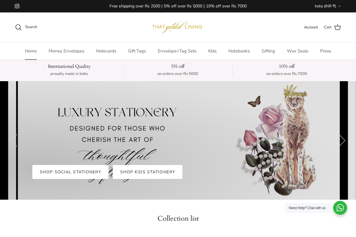 That Gilded Lining by Pretty Gilded Design Private Limited homepage screenshot