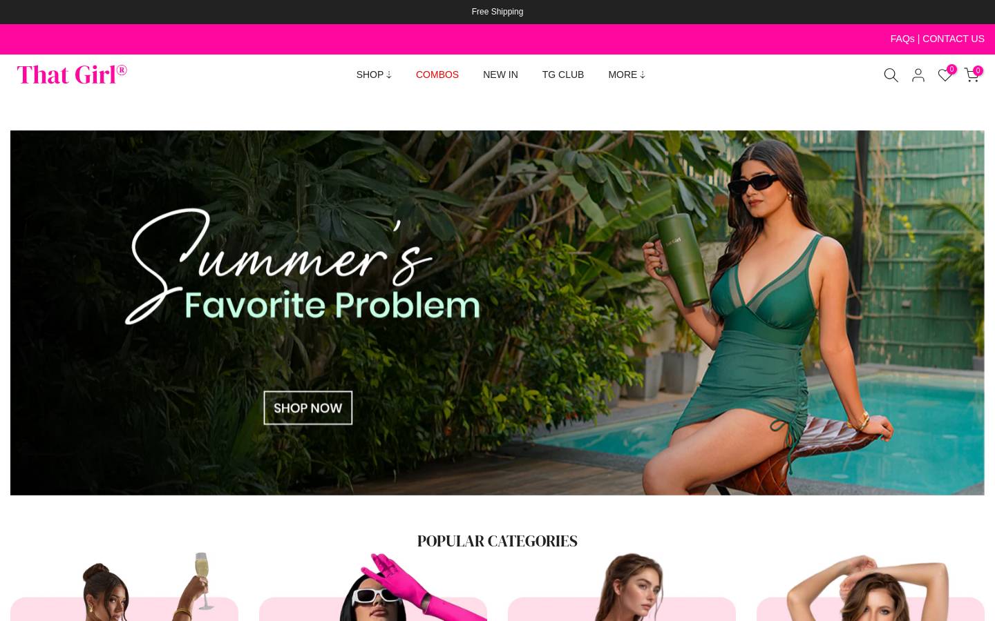 That Girl homepage screenshot