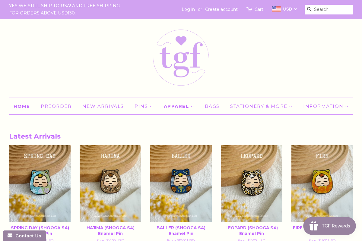 That Good Feeling homepage screenshot