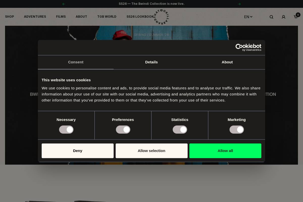 That Gorilla Brand homepage screenshot