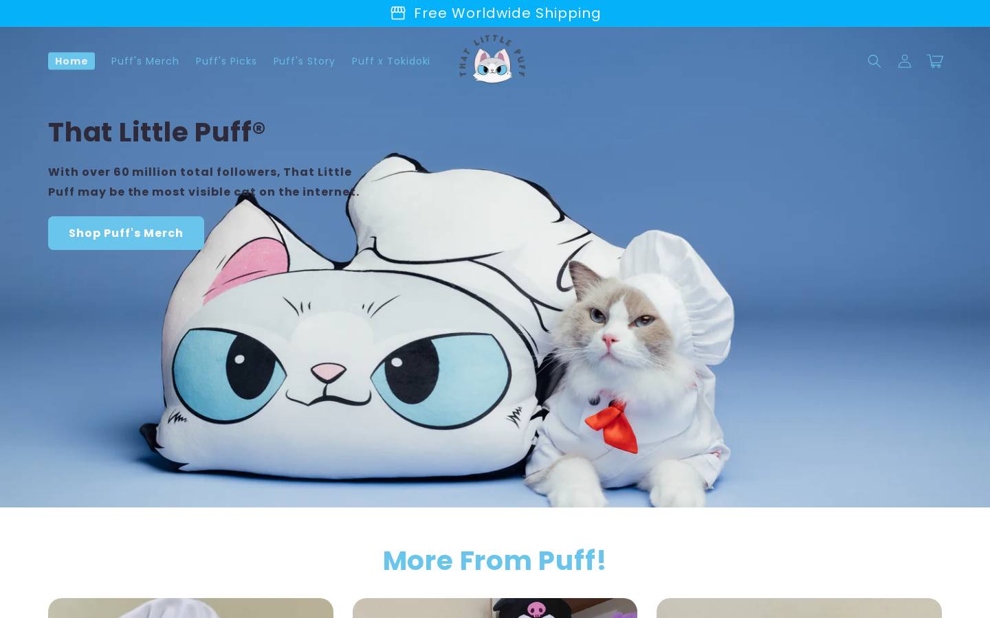 thatlittlepuff.com homepage screenshot