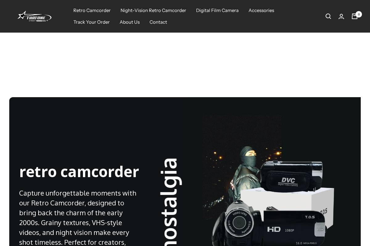 Thatonestreet homepage screenshot