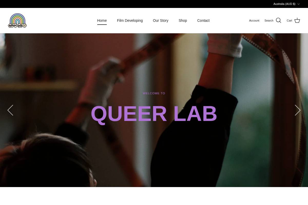 thatqueerlab.com homepage screenshot