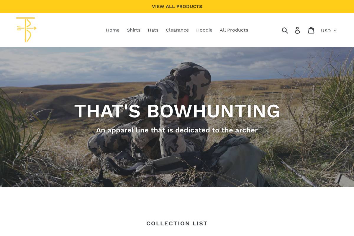 thatsbowhunting.com homepage screenshot