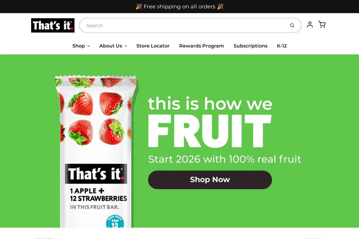 thatsitfruit.com homepage screenshot