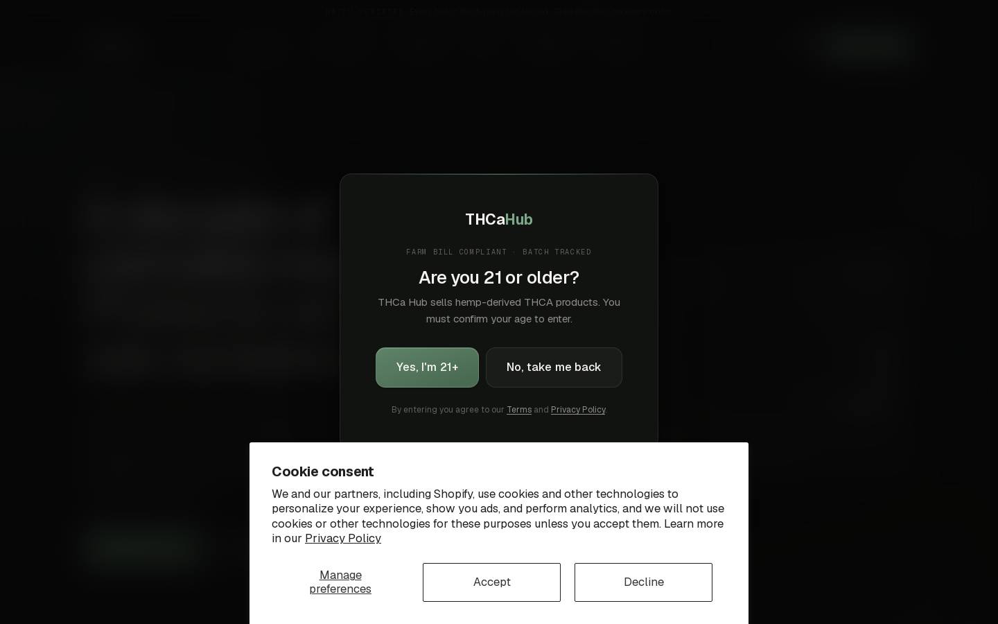 thcahub.org homepage screenshot
