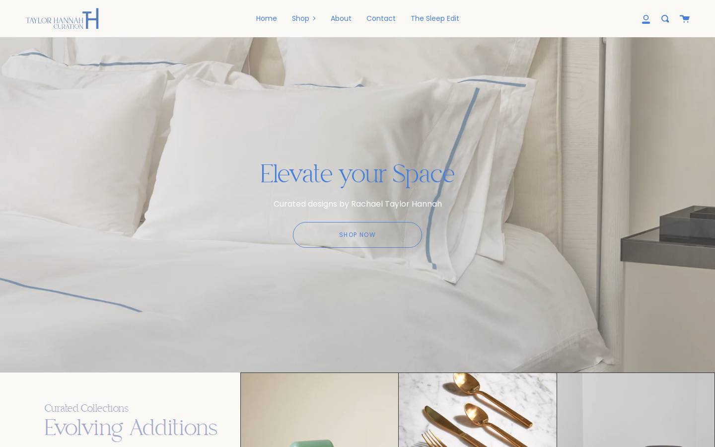 thcuration.com homepage screenshot