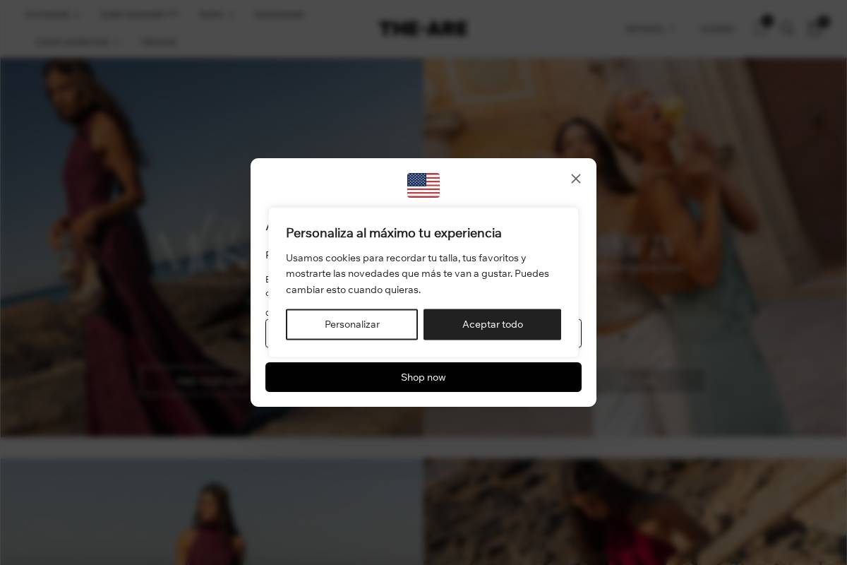 THE-ARE homepage screenshot