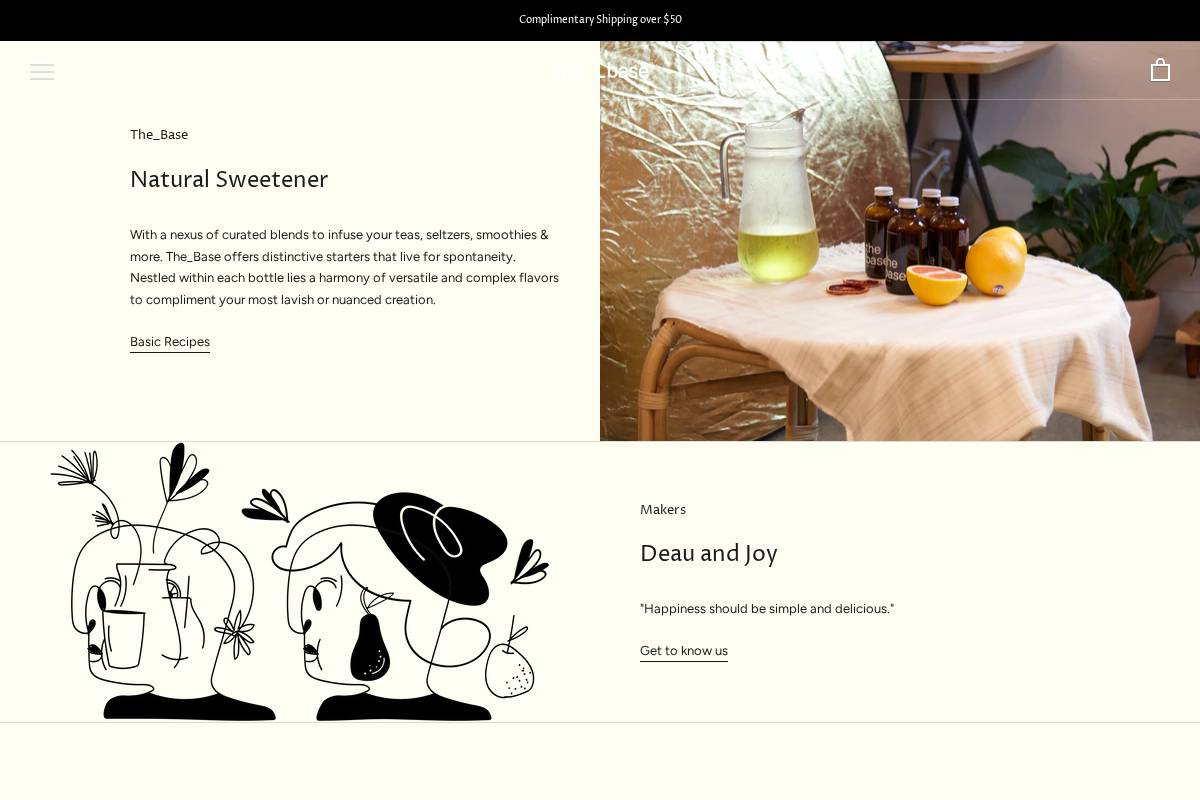 the-base.co homepage screenshot