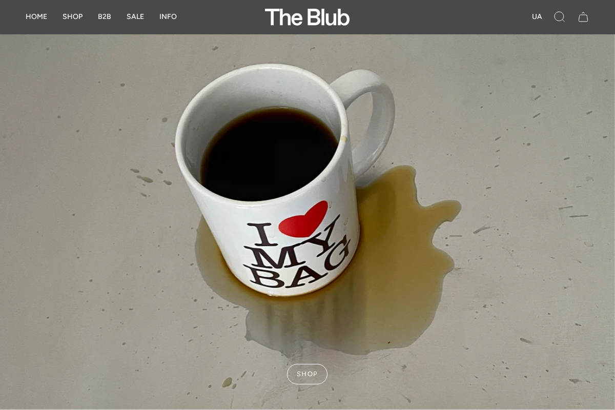 The Blub homepage screenshot
