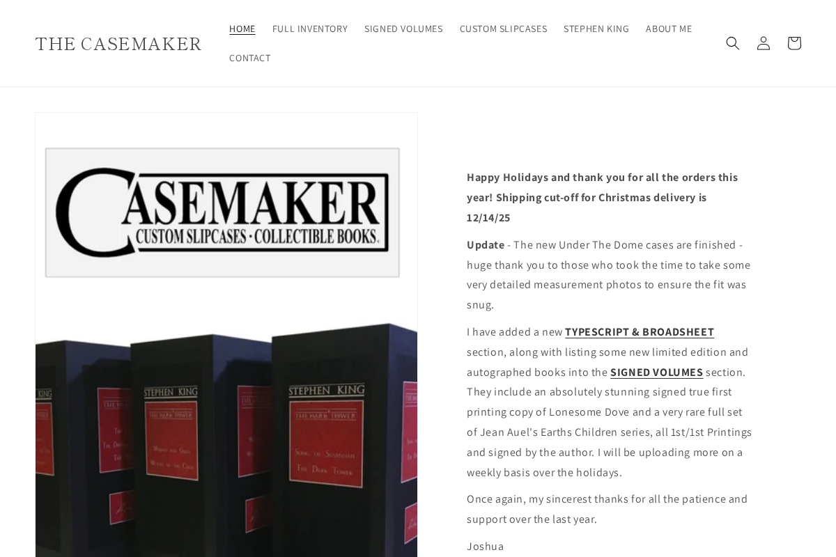 THE CASEMAKER homepage screenshot