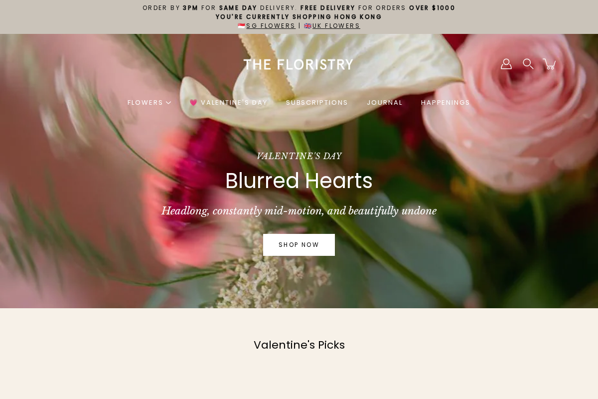 the-floristry.com homepage screenshot