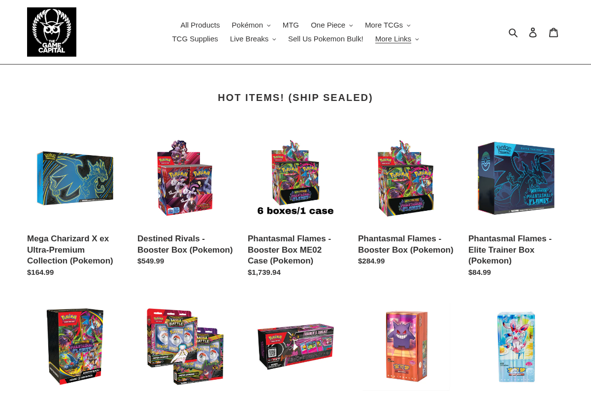 The Game Capital homepage screenshot